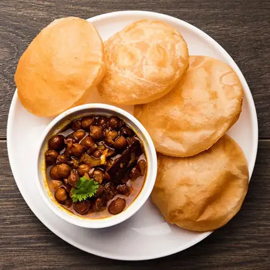 Chole poori (4 pcs) at Mehfil, Burlington MA