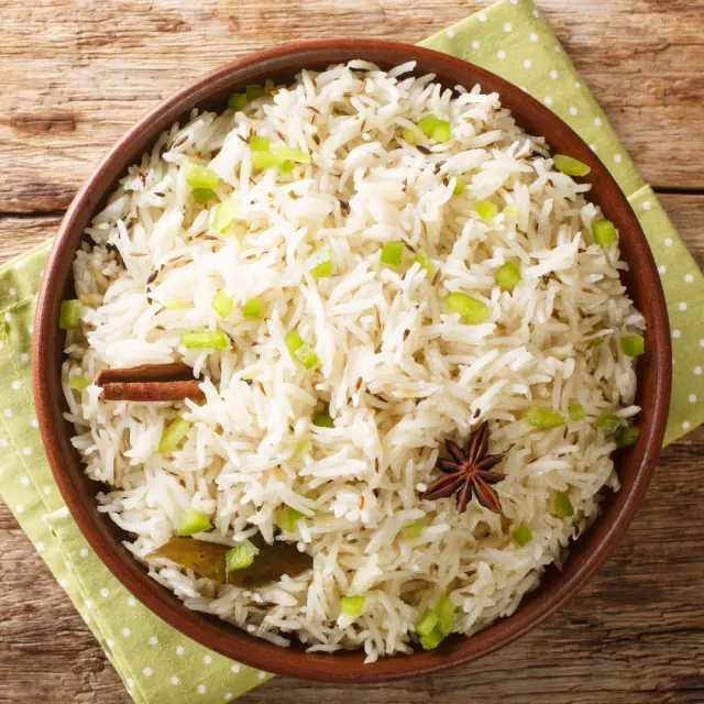 Mehfil Jeera Pulao (with Raita) at Mehfil, Burlington MA