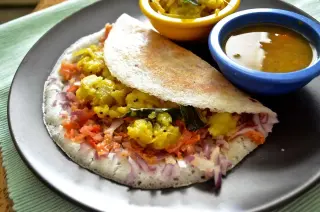 Onion Tomato Masala Dosa Onion Tomato Masala Dosa